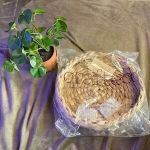 Qalara Qrafted Banana Bark Accent Tray